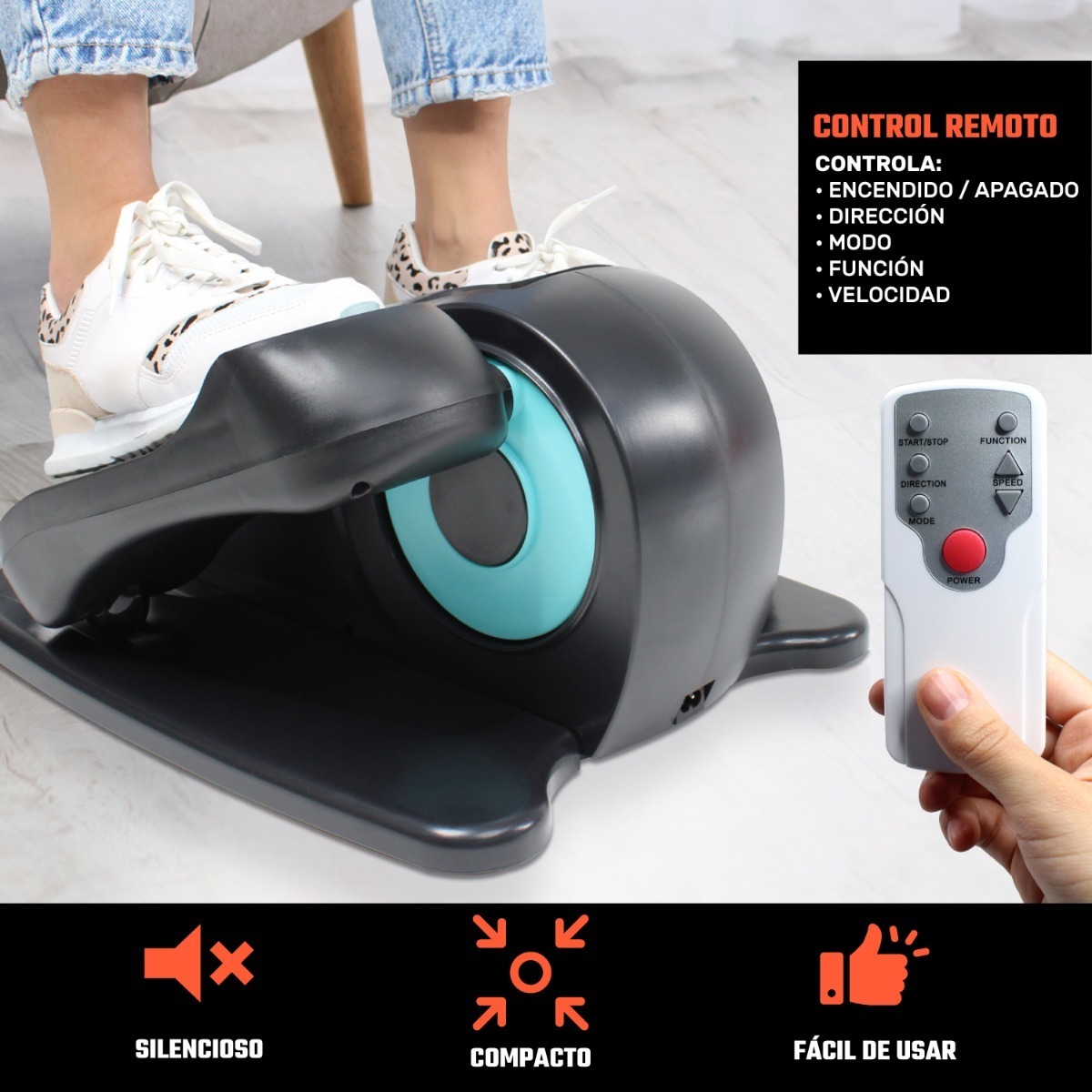 Mini Eliptica Electrica Digital Bajo Escritorio Con Control