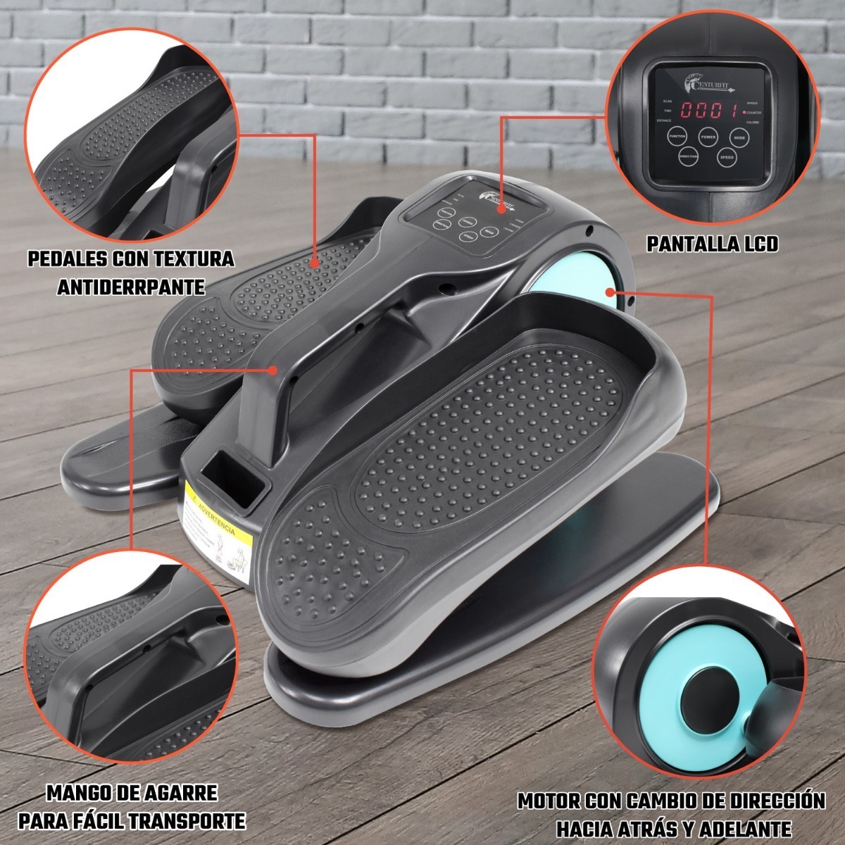 Mini Eliptica Electrica Digital Bajo Escritorio Con Control