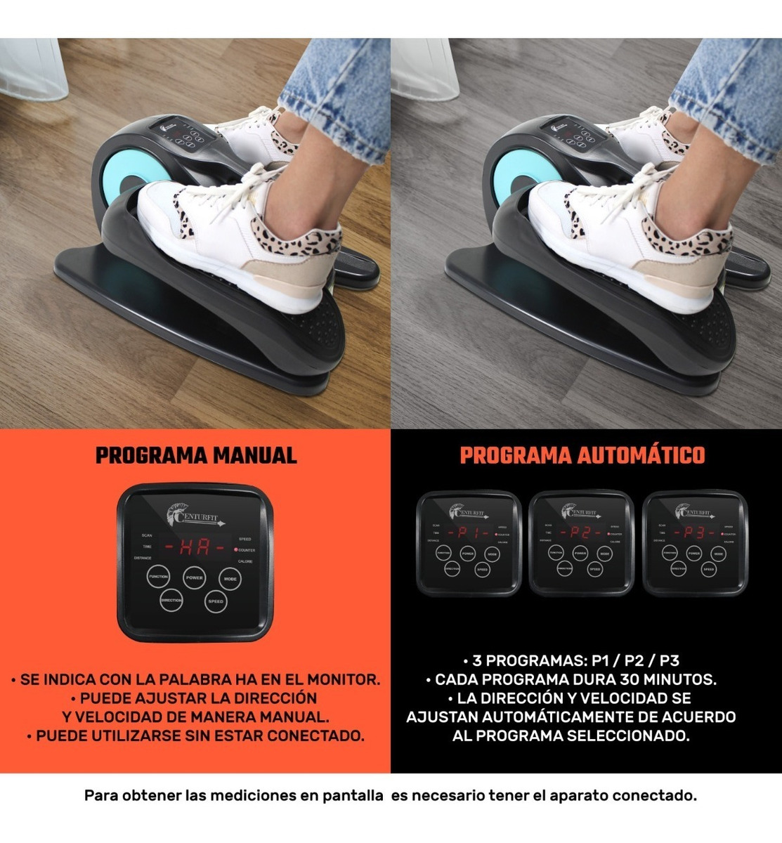 Mini Eliptica Electrica Digital Bajo Escritorio Con Control