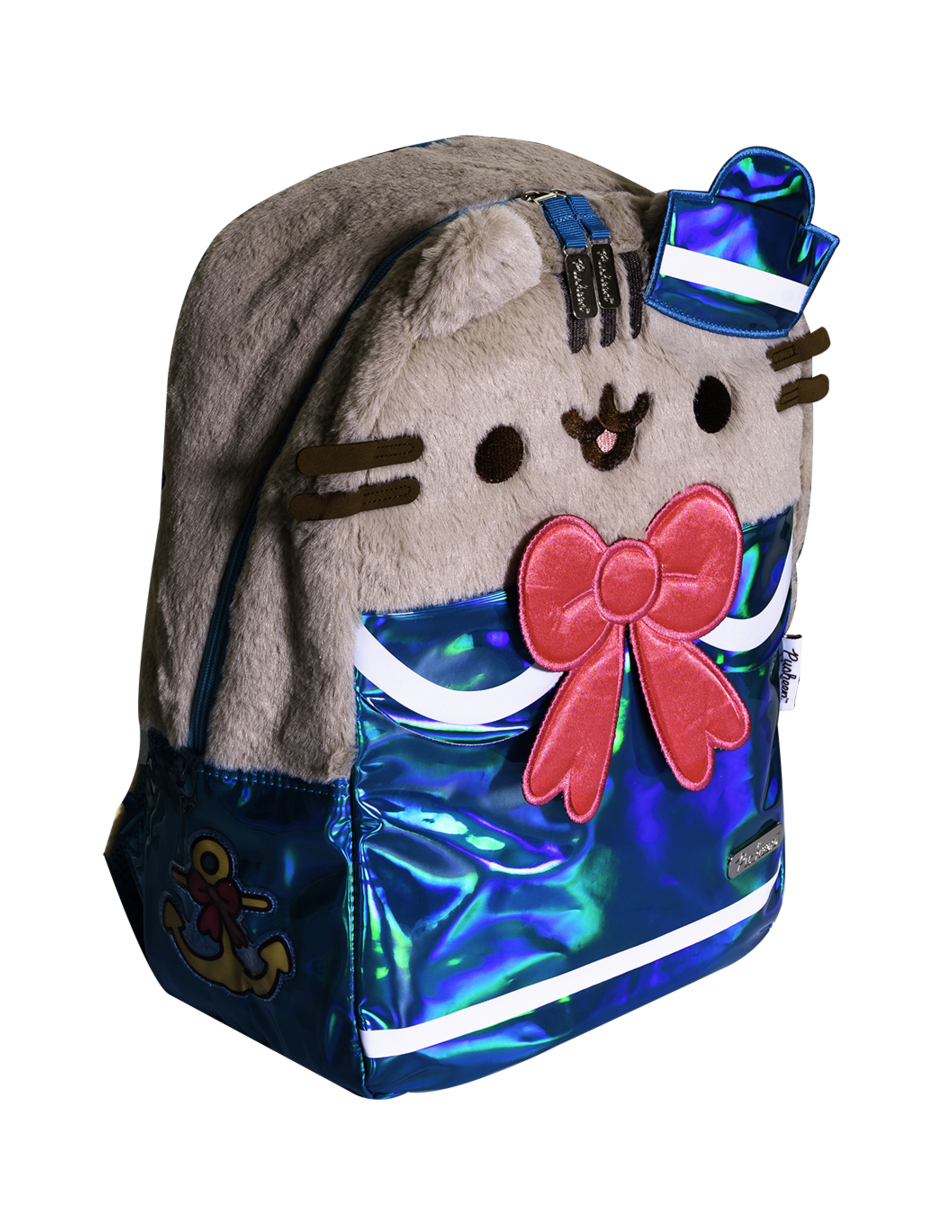 Mochila Gato Pusheen The Cat Marinero Azul Celeste Sailor