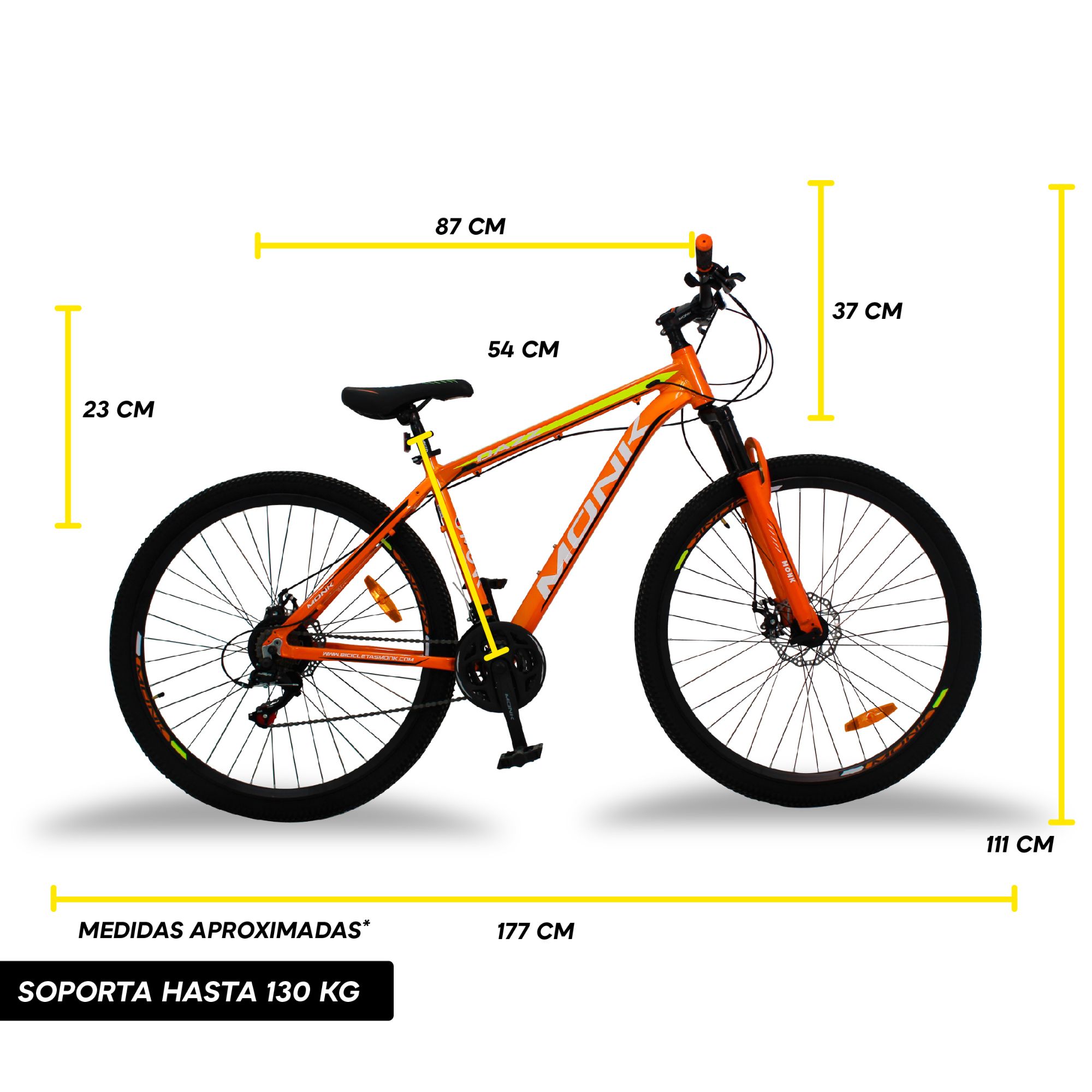 Bicicleta Montaña Rodada 29 21 Velocidades Shimano Dazz Naranja