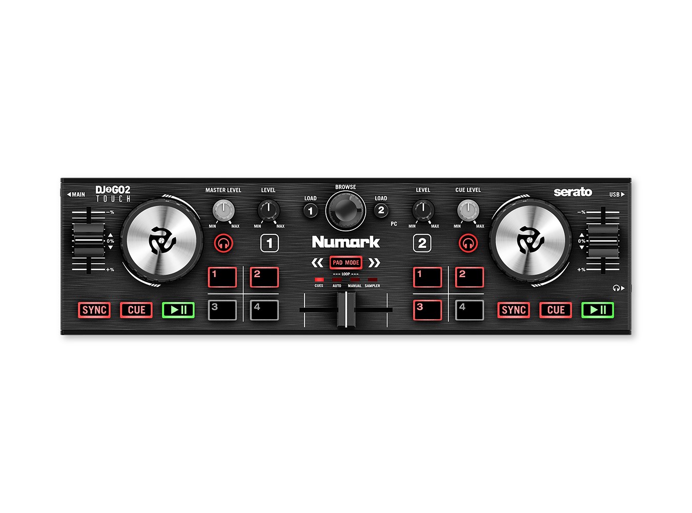 Controlador Dj NUMARK Dj2go2 Touch Negro De 2 Canales