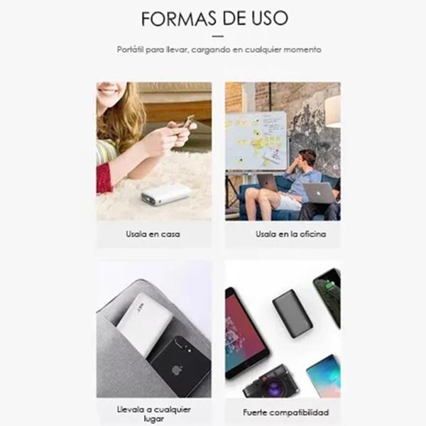 Power Bank Batería Portátil 20000mah Pantalla Led Pila