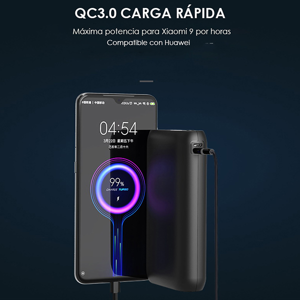 Power Bank Batería Portátil 20000mah Pantalla Led Pila