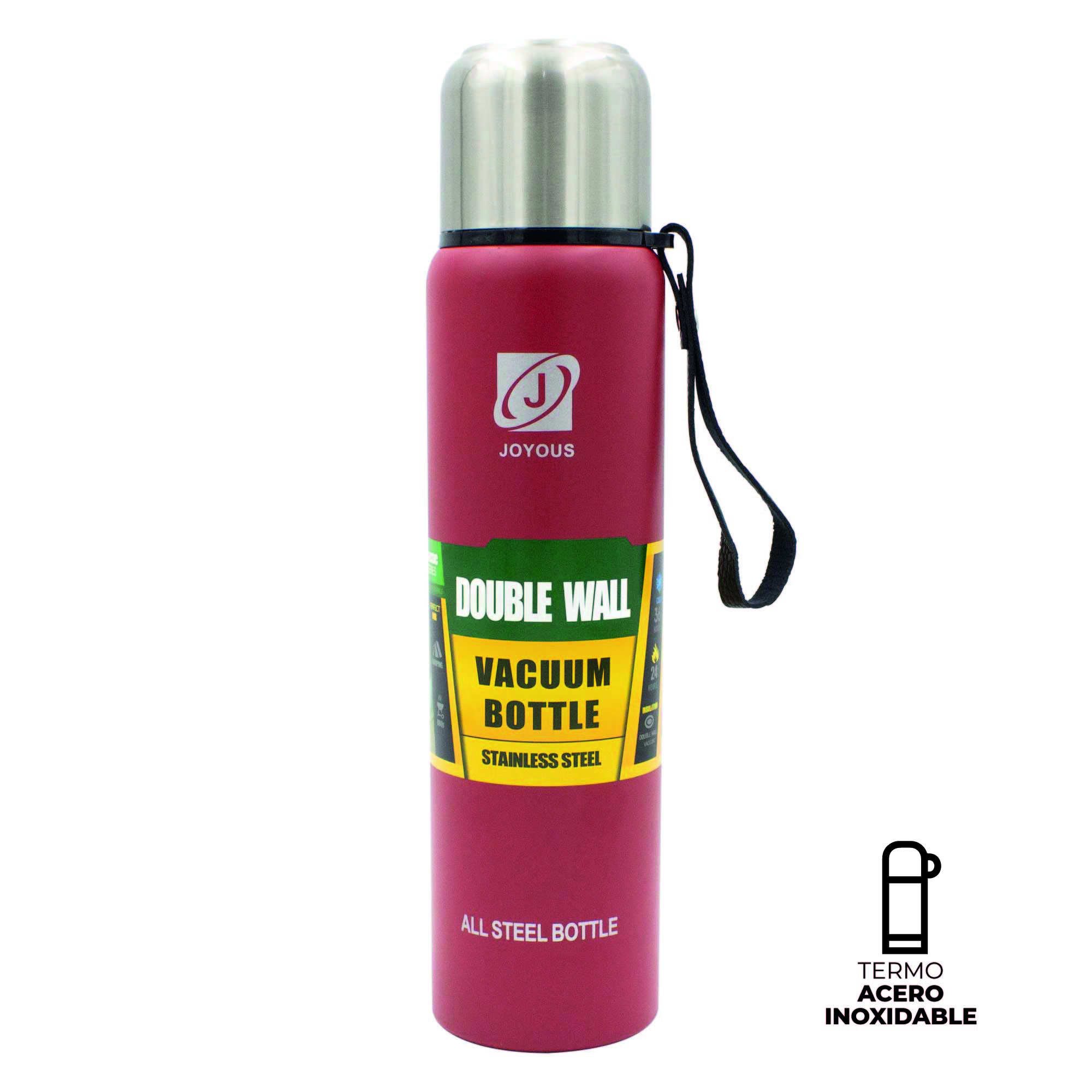 Termo Deportivo de Acero Inoxidable Acabado Metálico 1lt