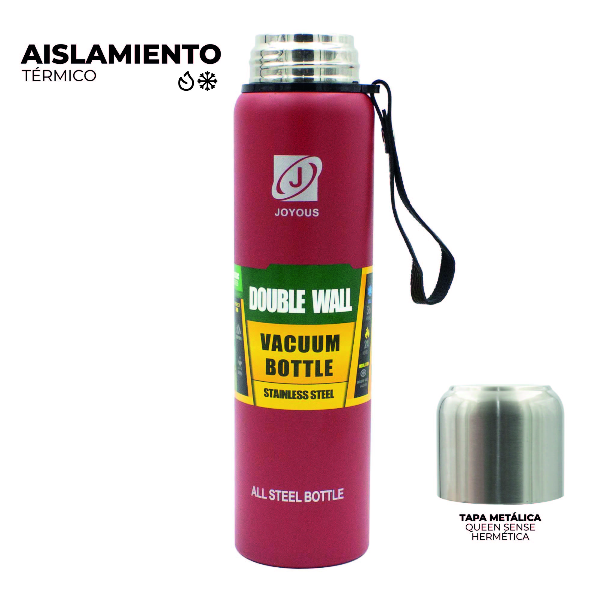 Termo Deportivo de Acero Inoxidable Acabado Metálico 1lt