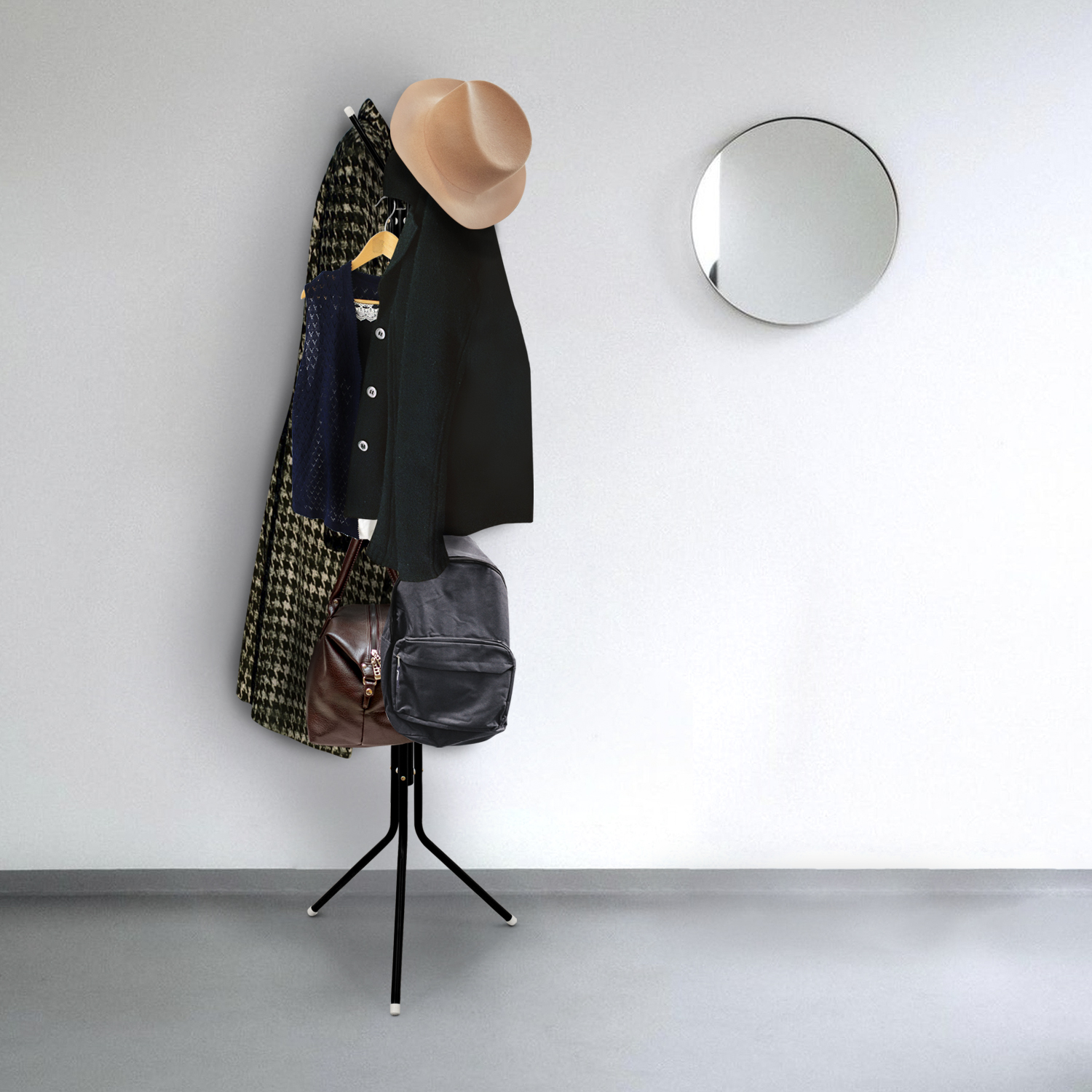 Perchero de metal con 12 ganchos organizador de ropa desmontable