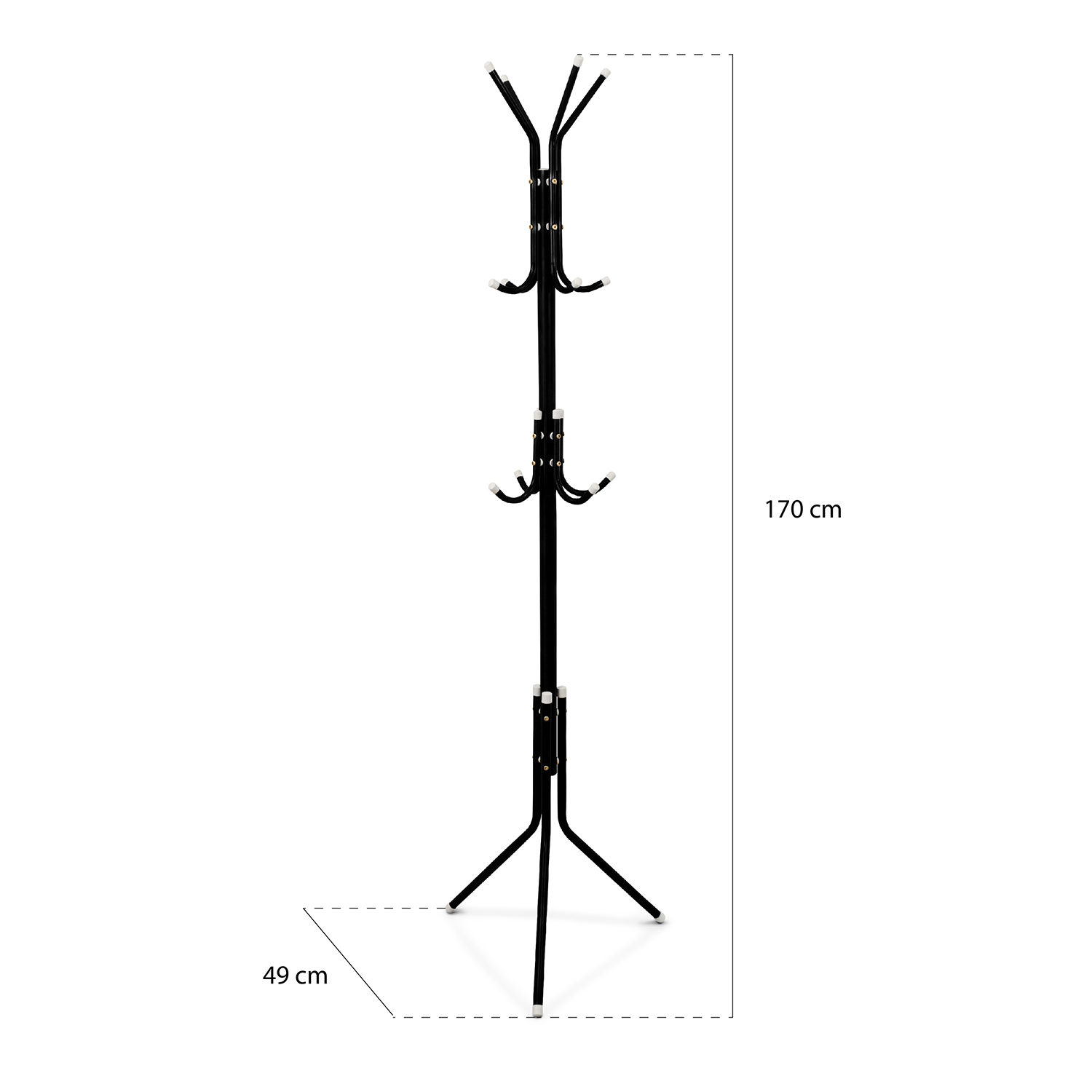 Perchero de metal con 12 ganchos organizador de ropa desmontable