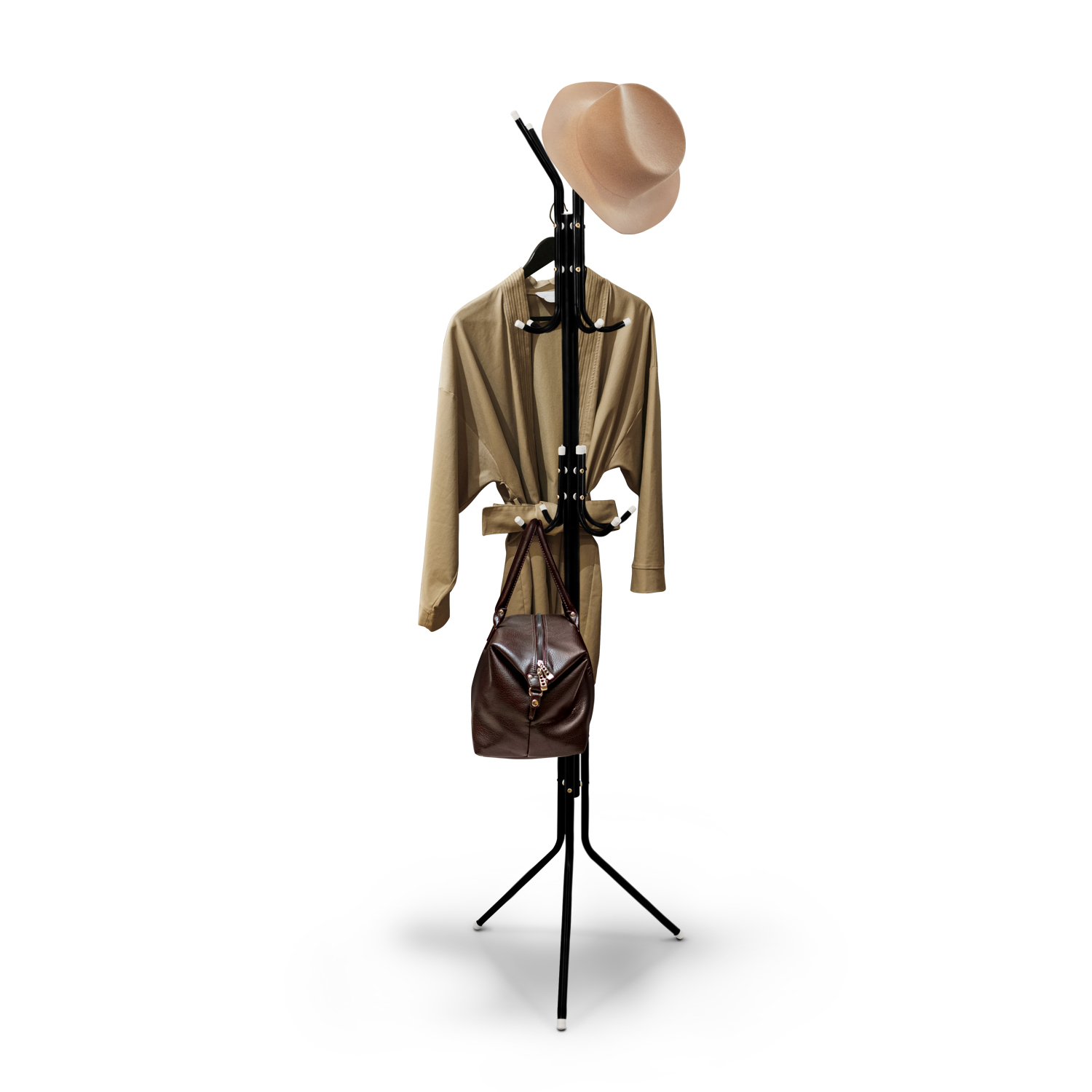 Perchero de metal con 12 ganchos organizador de ropa desmontable