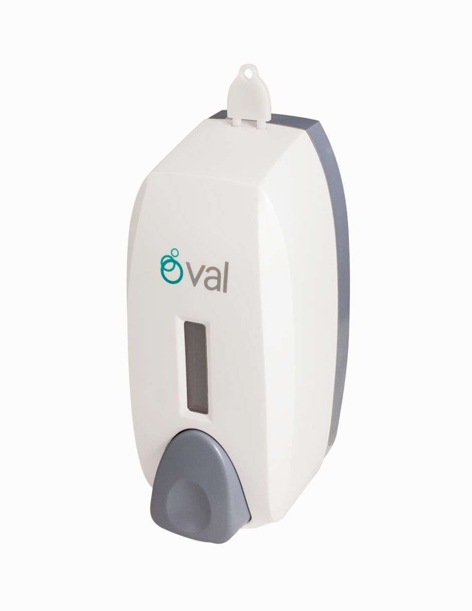 Jabonera Manual Para Espuma Oval 750ml, Blanca