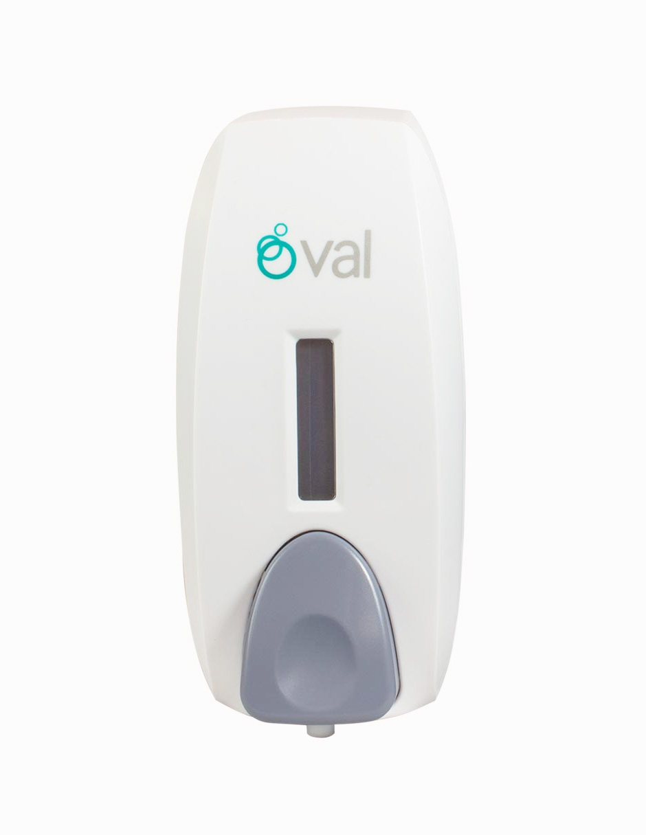 Jabonera Manual Para Espuma Oval 750ml, Blanca