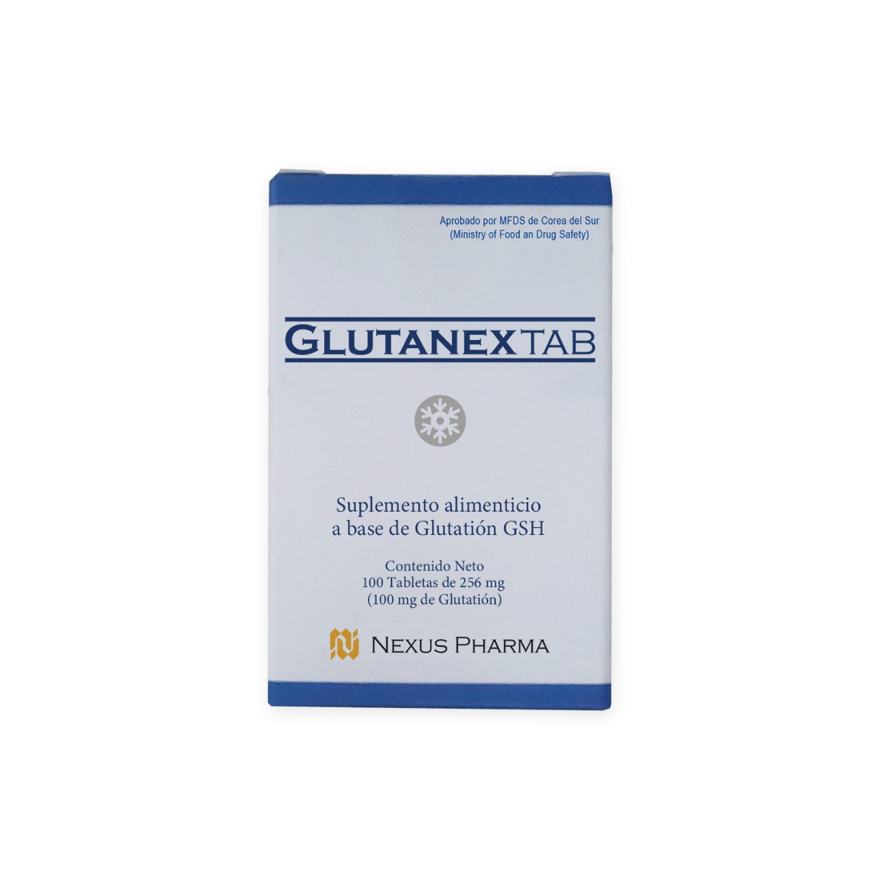 Glutanex TAB - SUPLEMENTO ALIMENTICIO A BASE DE GLUTATIÓN GSH/ Purificado con Aval Regulatorio / SIN Alérgenos como Lácteos Soya Gluten Pescado Crustáceos Vitaminas Azúcares / De Corea del Sur