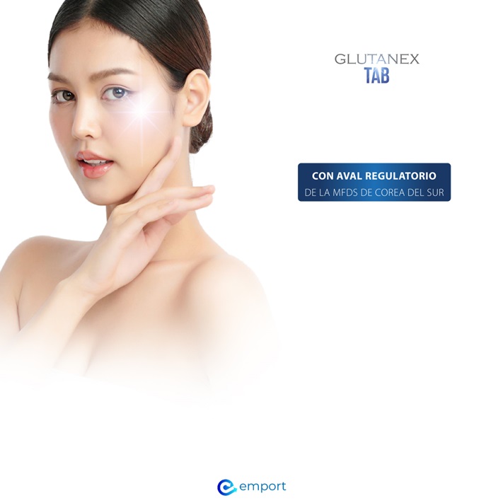 Glutanex TAB - SUPLEMENTO ALIMENTICIO A BASE DE GLUTATIÓN GSH/ Purificado con Aval Regulatorio / SIN Alérgenos como Lácteos Soya Gluten Pescado Crustáceos Vitaminas Azúcares / De Corea del Sur