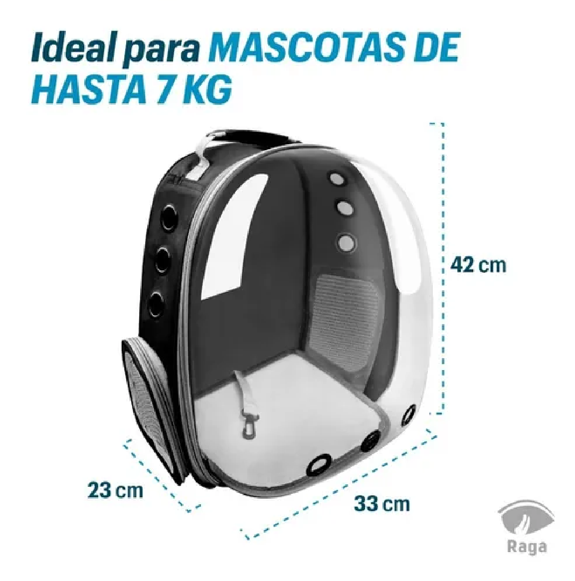 Mochila Transportadora Viaje Gato Perro Mascota Pequeña