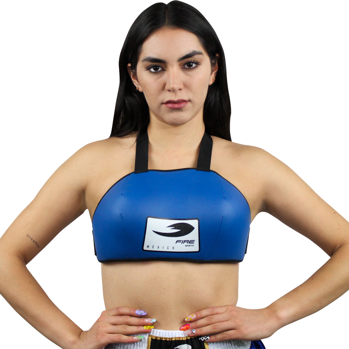 Peto protector para pecho femenil Fire Sports Azul