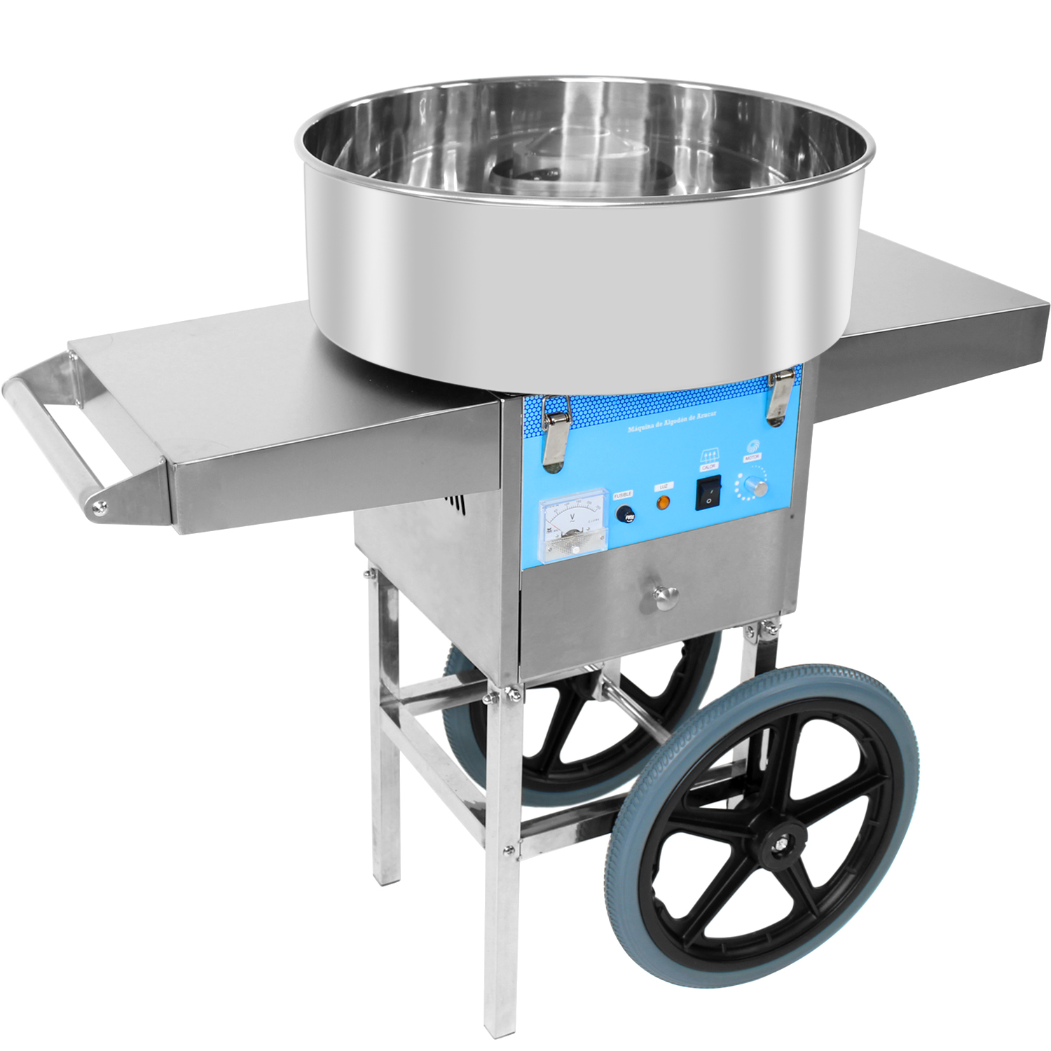 Maquina Para Algodón De Azucar Comercial Ruedas 110v Algodonera Dulces