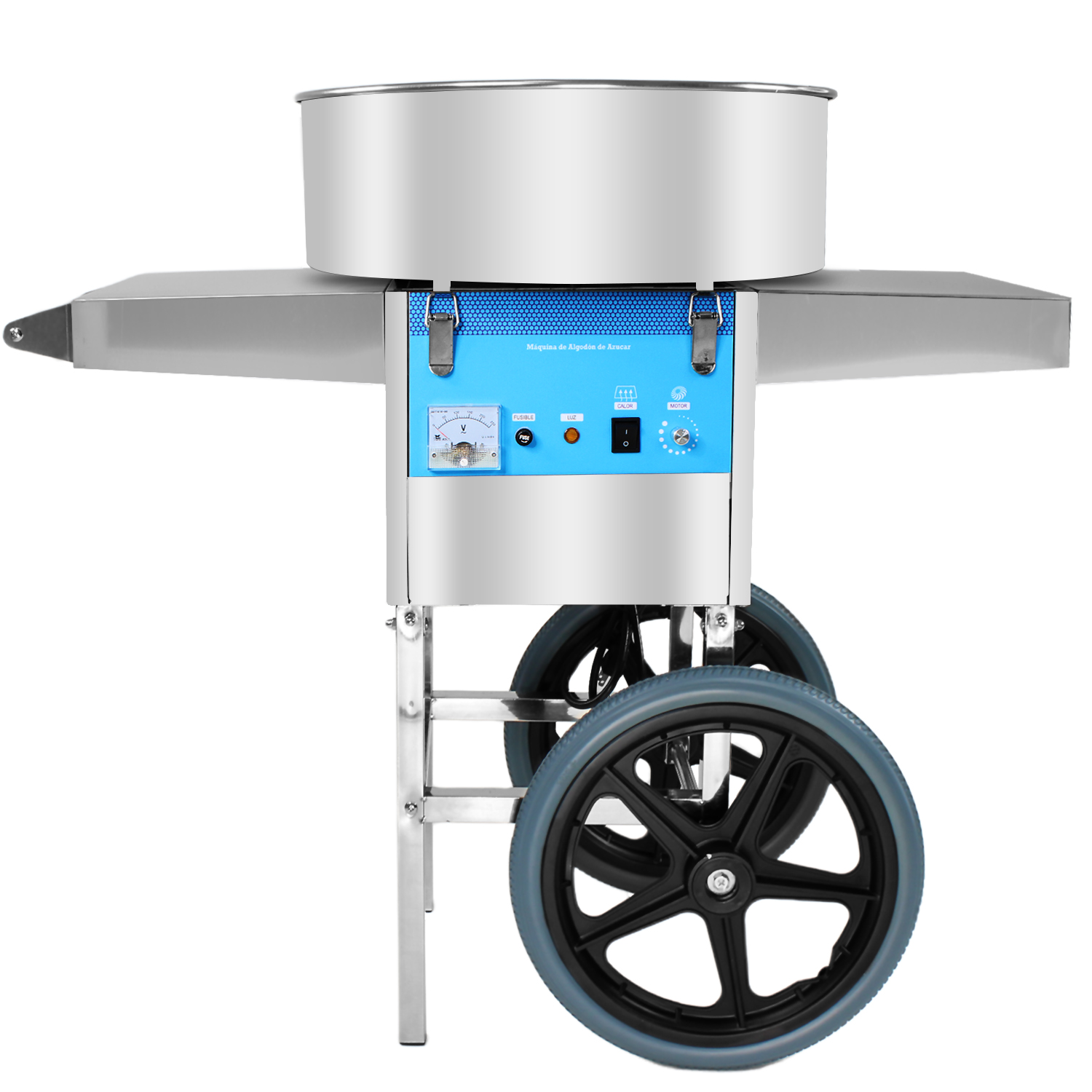 Maquina Para Algodón De Azucar Comercial Ruedas 110v Algodonera Dulces