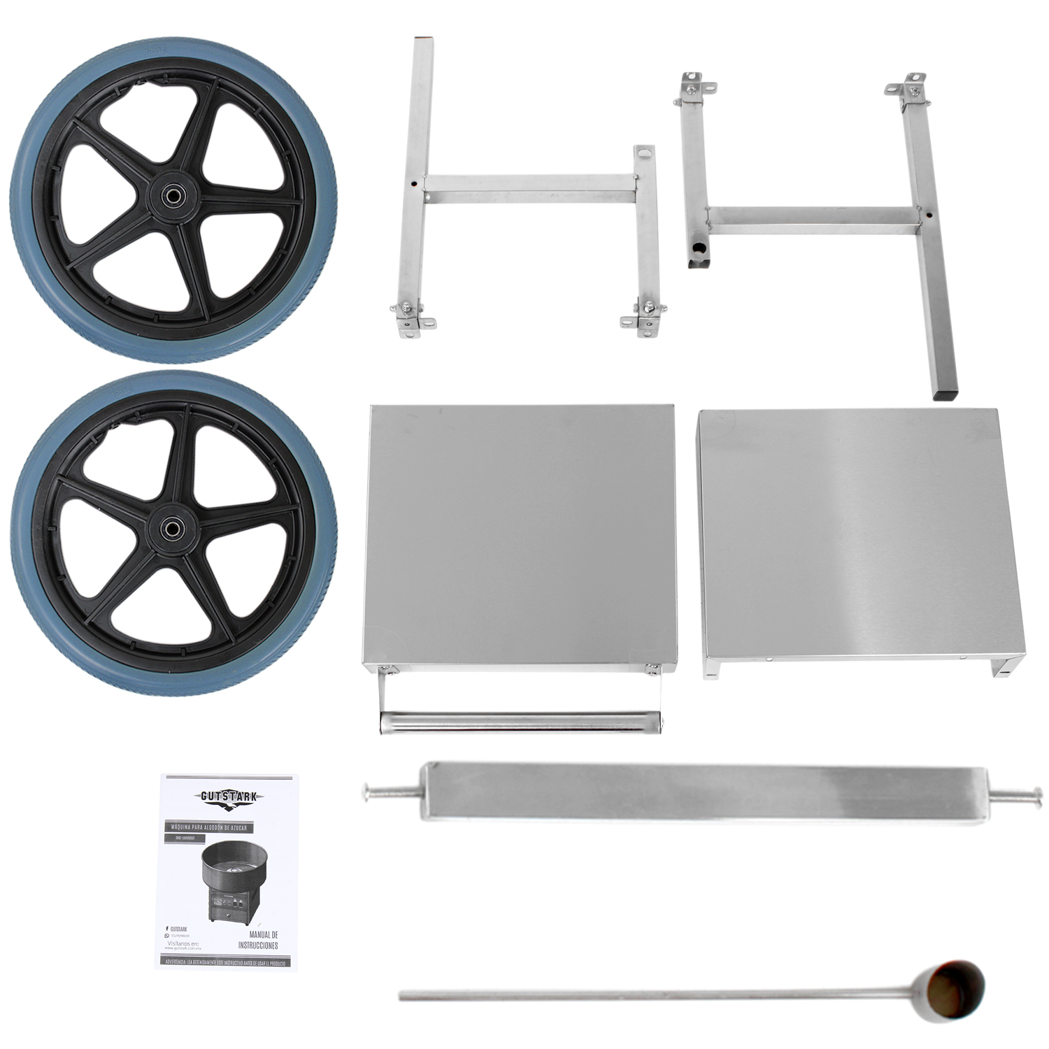 Maquina Para Algodón De Azucar Comercial Ruedas 110v Algodonera Dulces