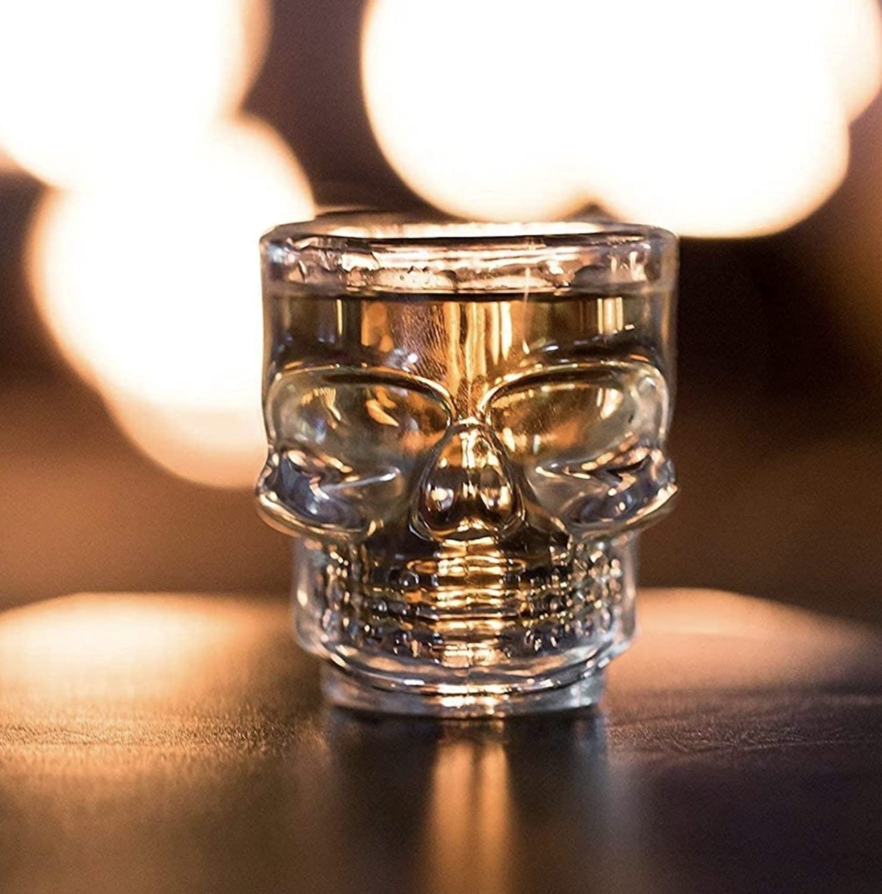 Set De 6 Vasos Para Shot De Vidrio Diseño Calavera Bebidas