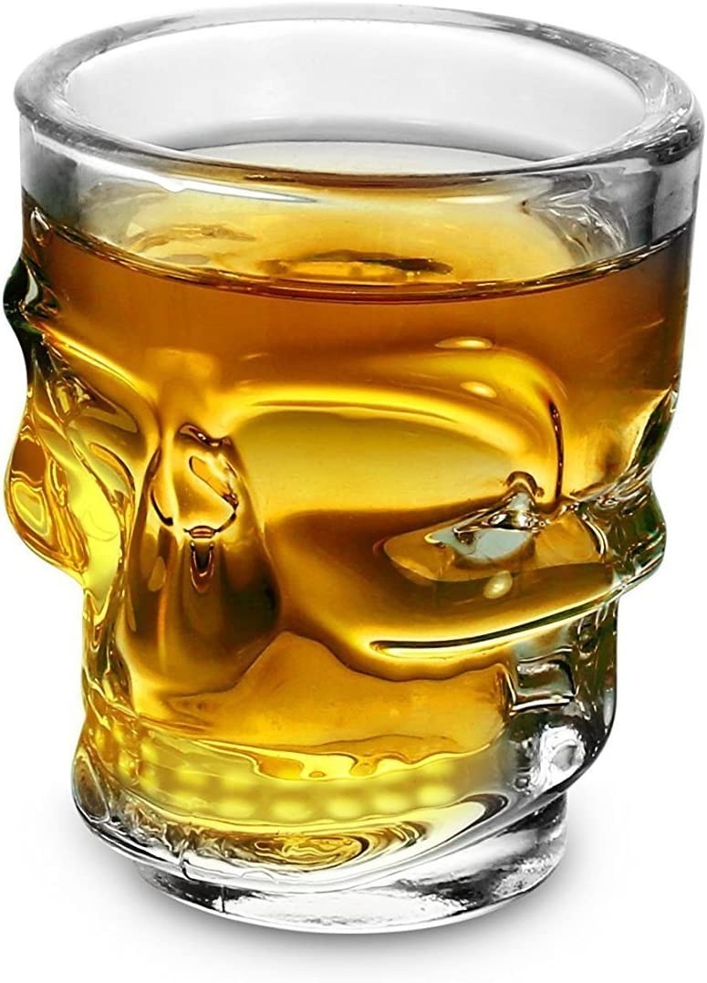 Set De 6 Vasos Para Shot De Vidrio Diseño Calavera Bebidas