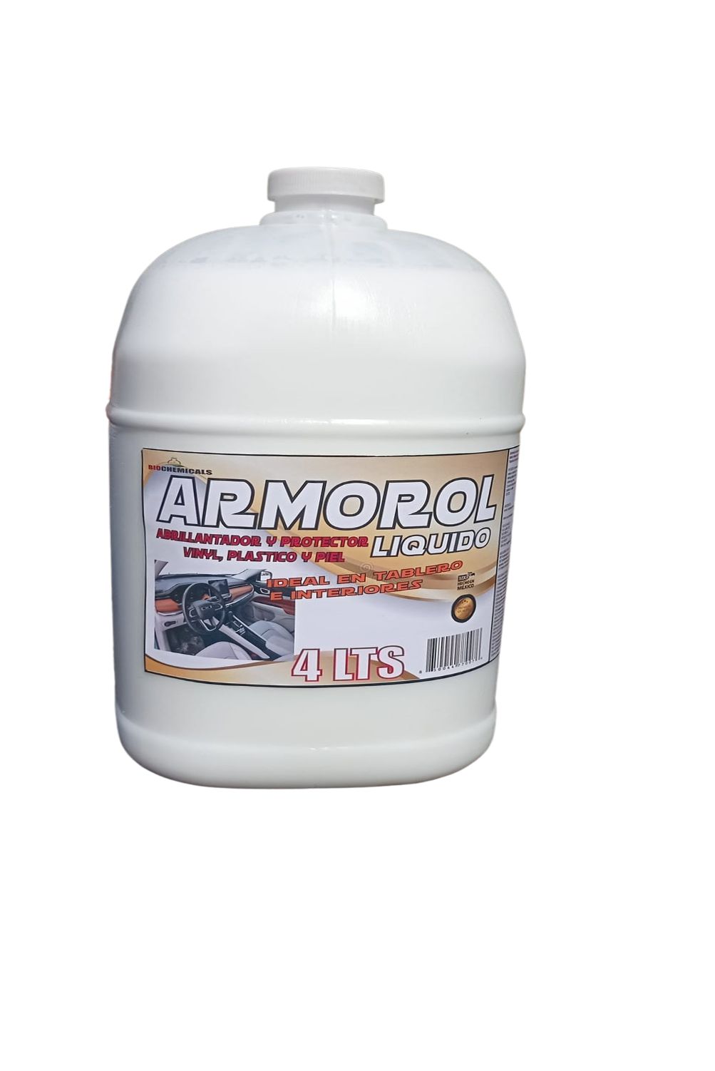 ARMOROL LIQUIDO 4 LITROS ABRILLANTADOR Y PROTECTOR PARA TABLEROS AUTOS