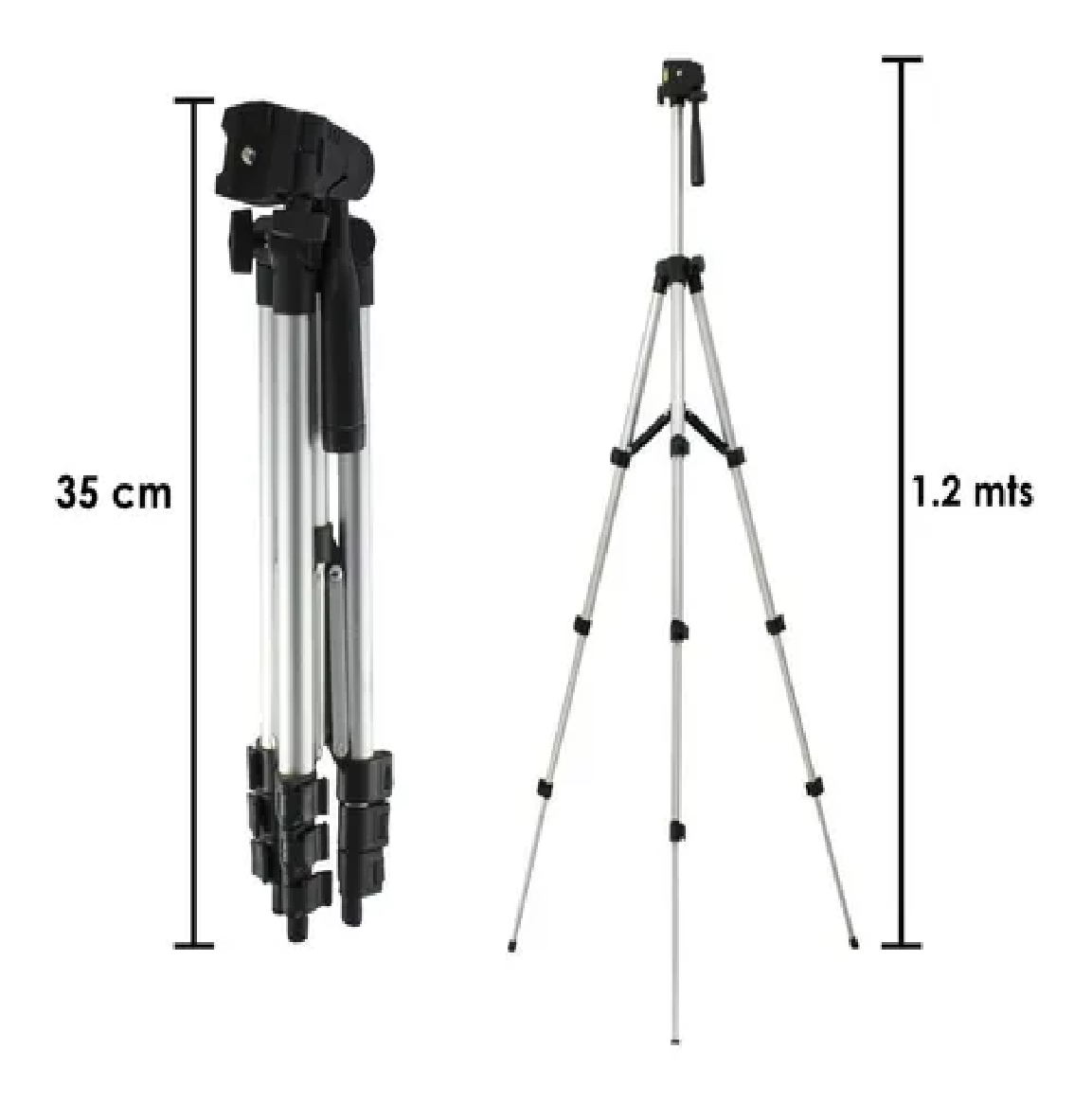 Tripie Aluminio Mediano Para Celular Android ¡phone Camara