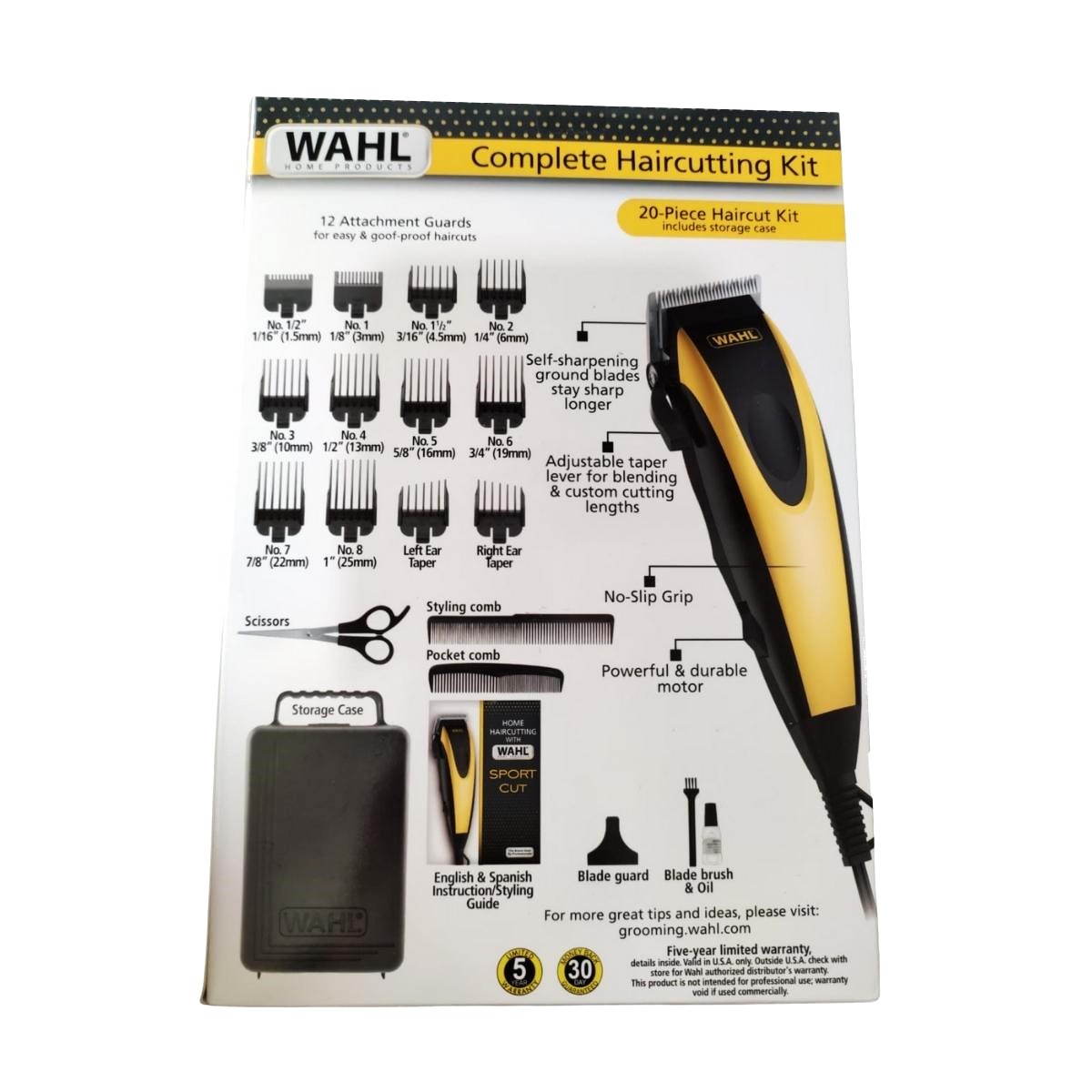 Kit Completo De Corte De Pelo Wahl Sport Cut 9243-6901 De 20 Piezas