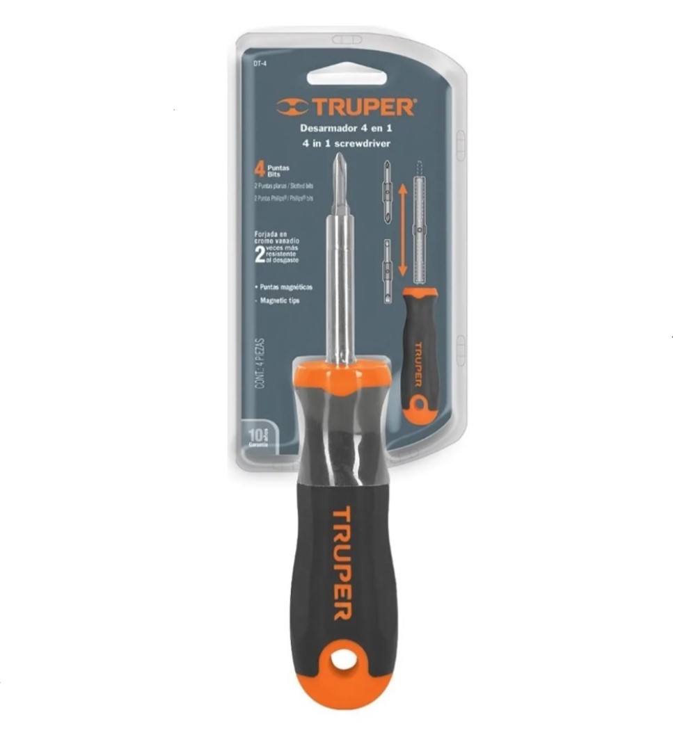 Desarmador 2 Puntas Dobles, Truper 14200