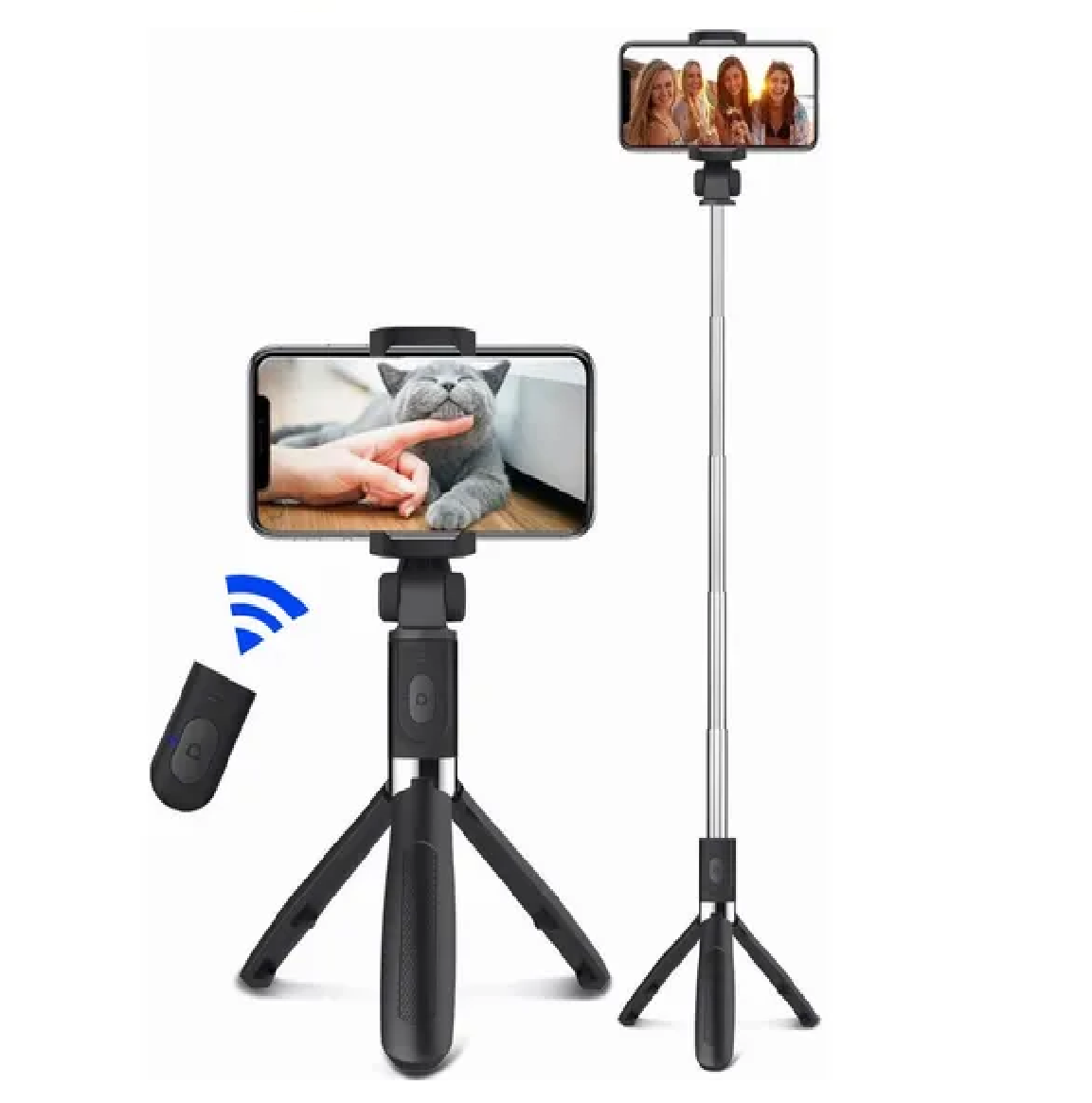 Bluetooth Selfie Stick Para Celular, Con Trípode