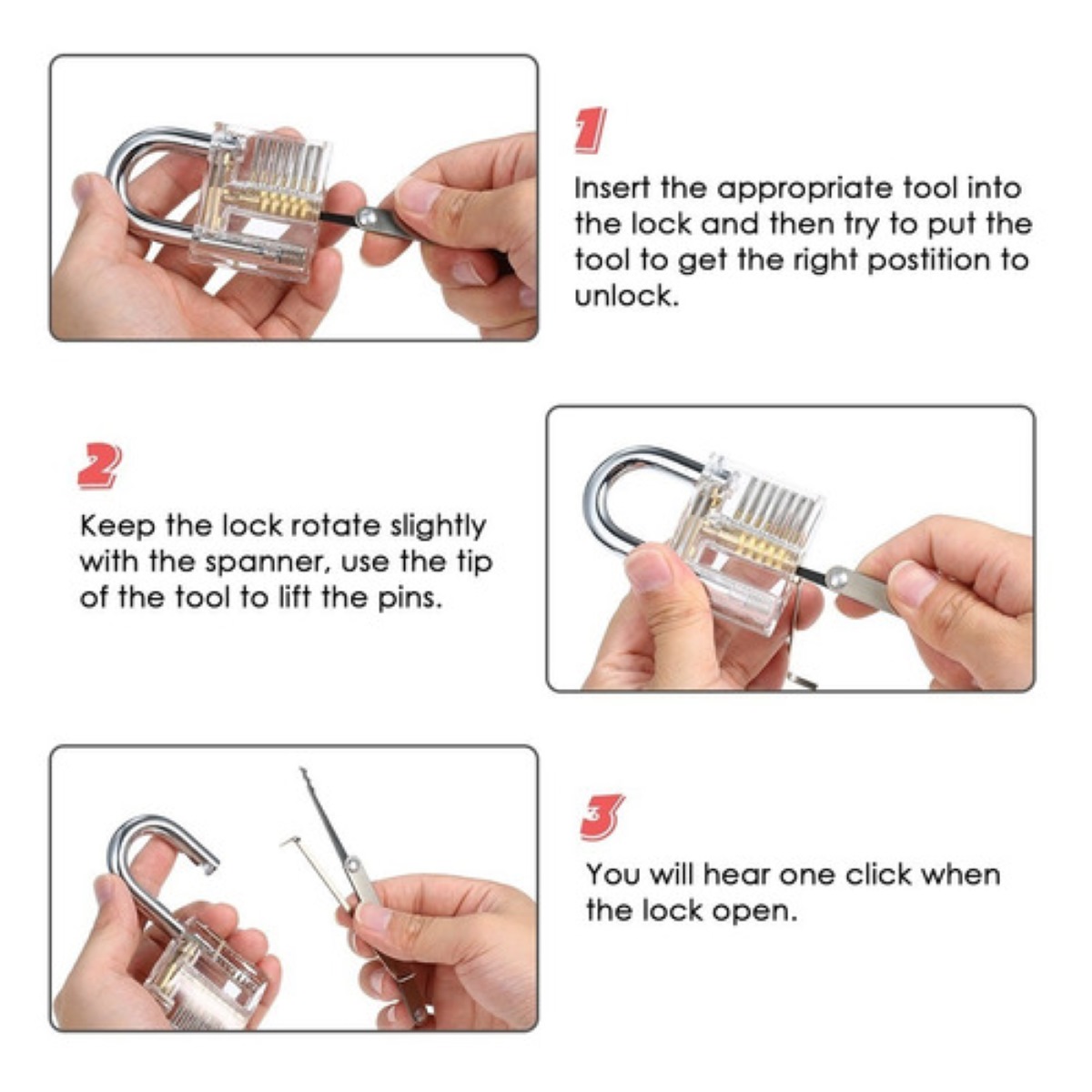 Kit De Ganzuas 15 Piezas, Para cerrajero