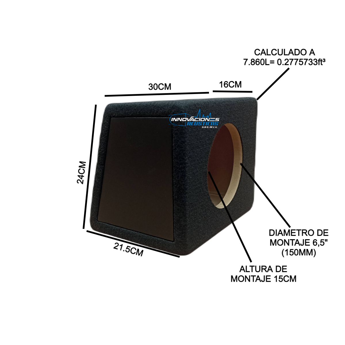 Cajon Para Un Woofer De 6.5 Pulgadas Sellado