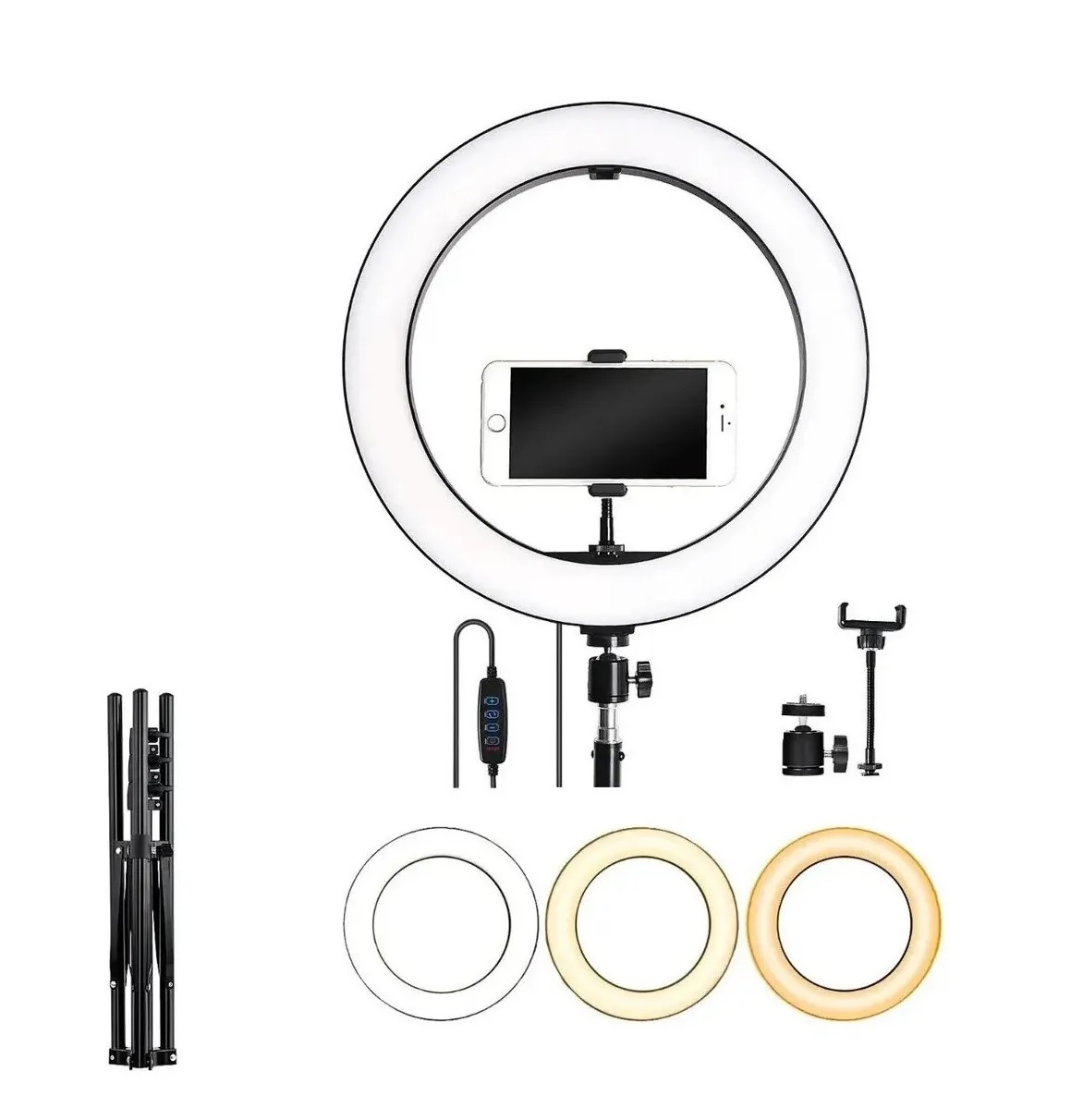 Lampara Aro De Luz Led De 10 Pulgadas Con Tripie Portatil