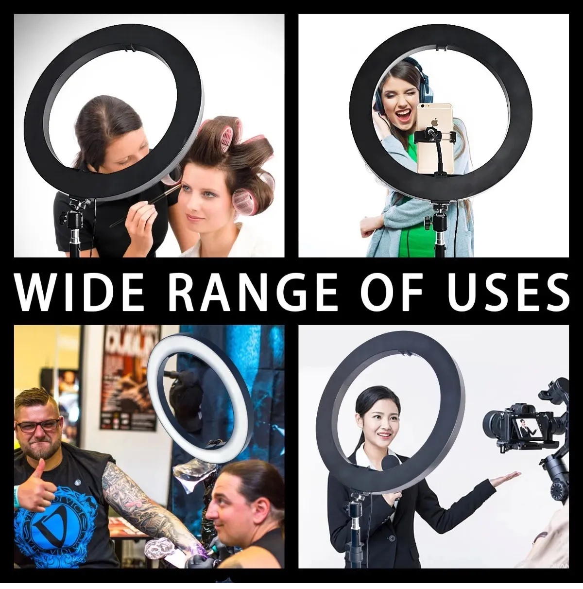 Lampara Aro De Luz Led De 10 Pulgadas Con Tripie Portatil