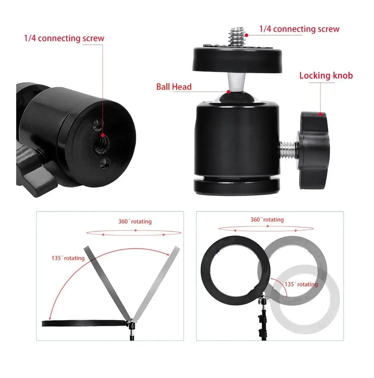 Lampara Aro De Luz Led De 10 Pulgadas Con Tripie Portatil