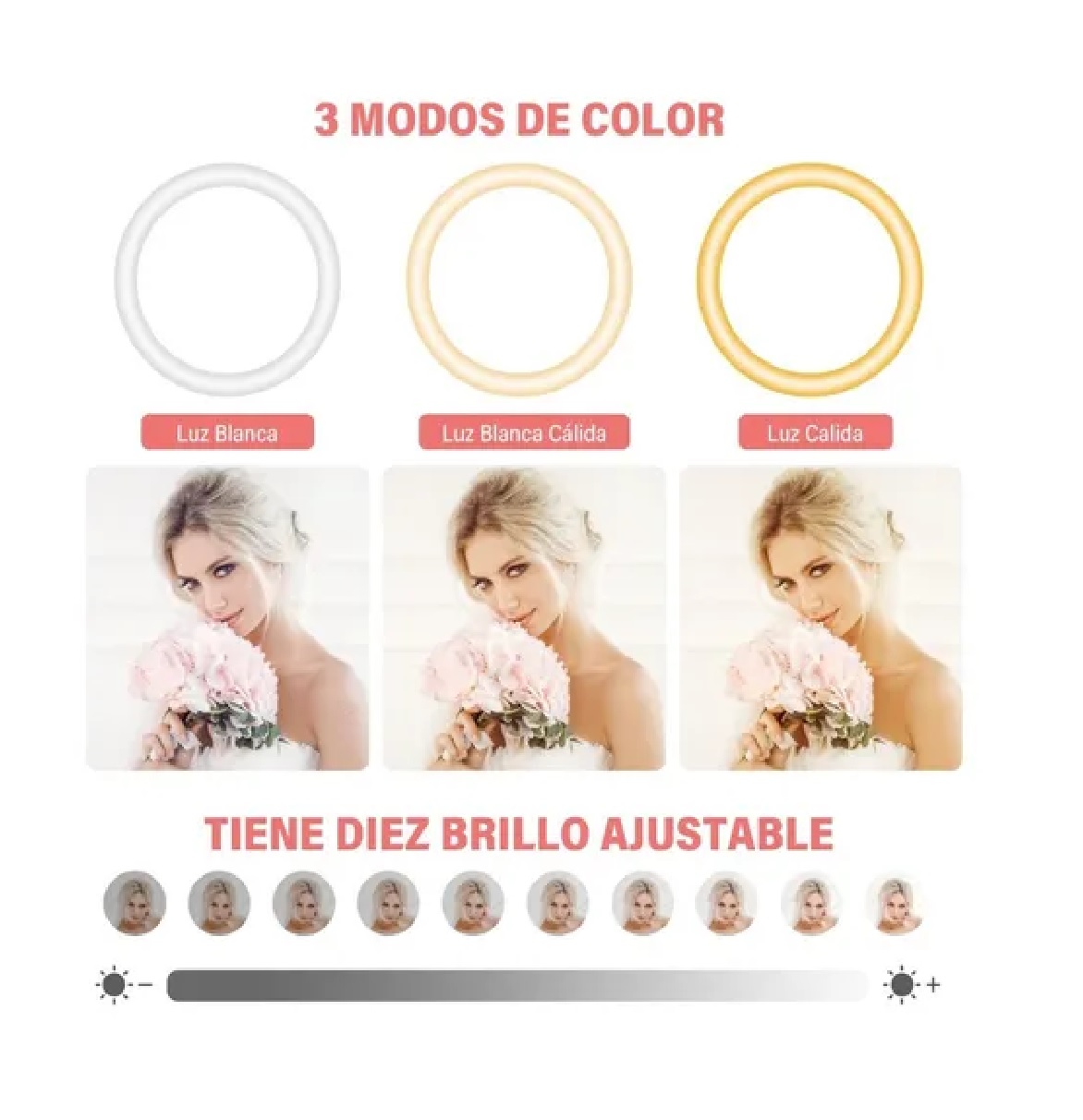 Aro De Luz Led De 10 Pulgadas Con Trípode Luz De Maquillaje