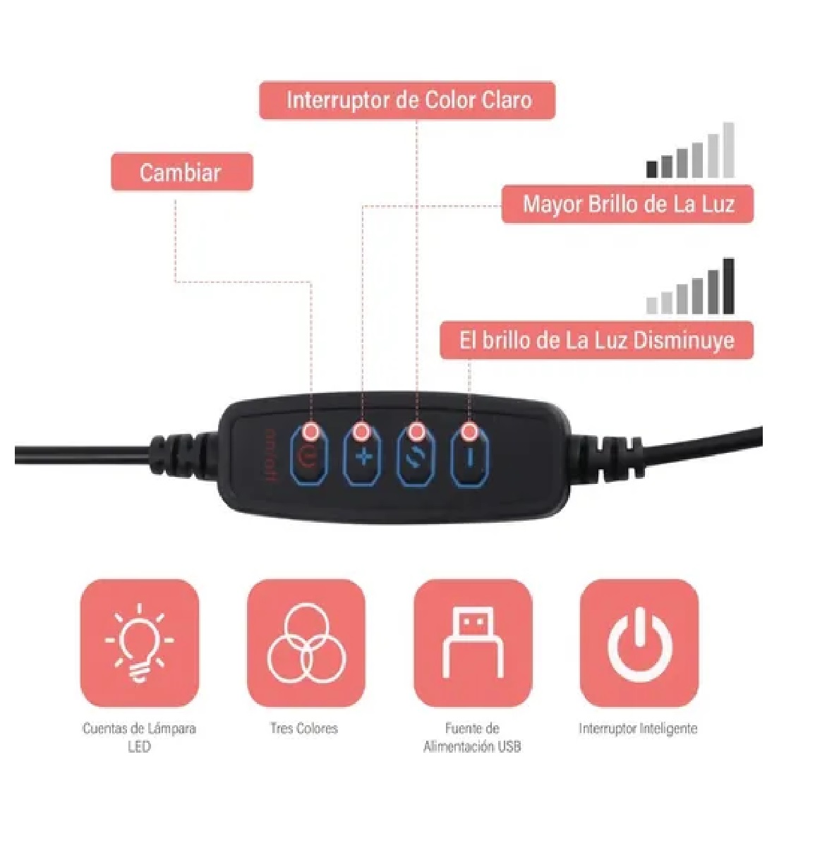 Aro De Luz Led De 10 Pulgadas Con Trípode Luz De Maquillaje