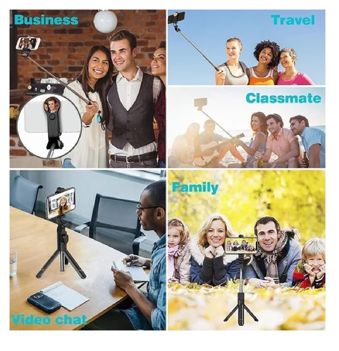Palo Selfie Con Control Remoto Bluetooth Con Trípode