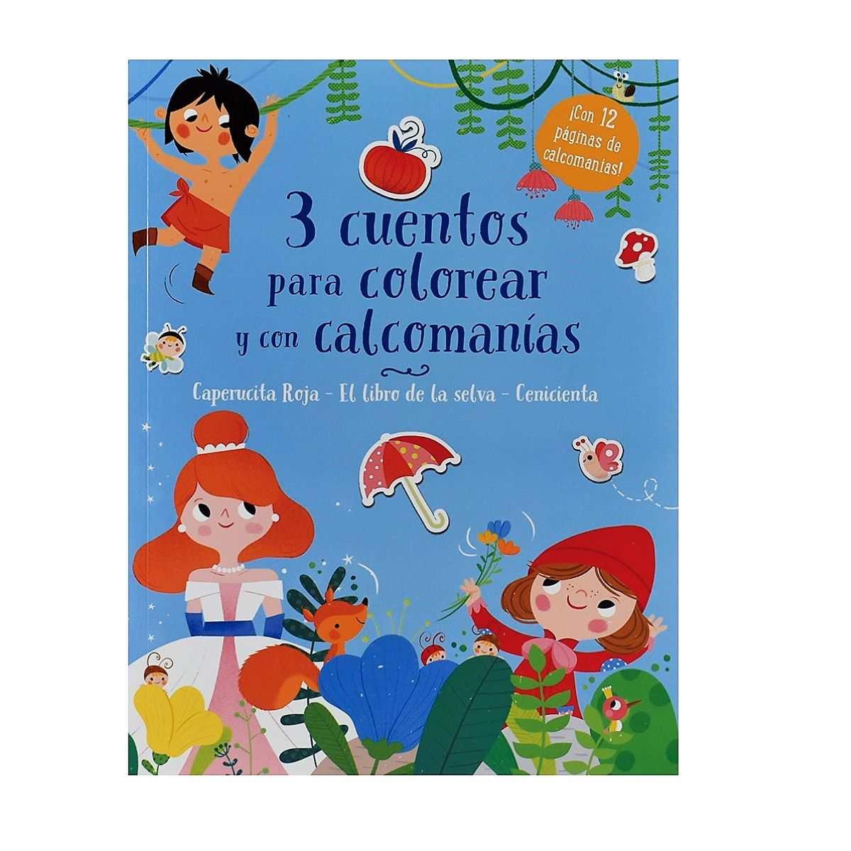 3 Cuentos Para Colorear Y Calcomanías Caperucita Roja