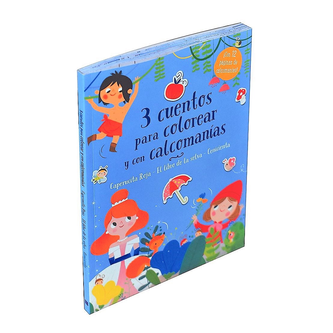 3 Cuentos Para Colorear Y Calcomanías Caperucita Roja