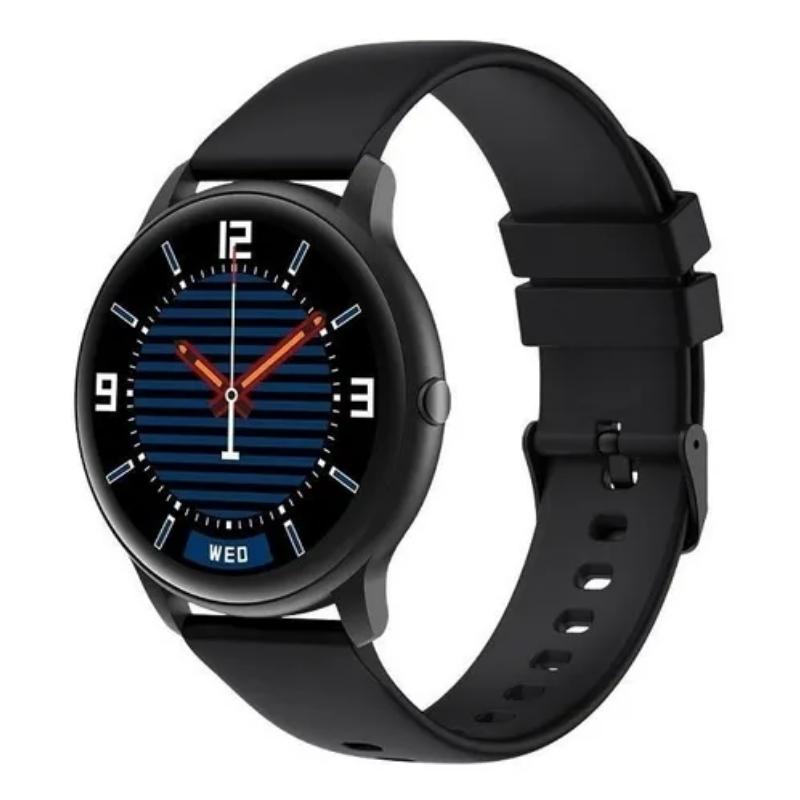 Smartwatch Imilab KW66 Smart Watch 1.28" caja 45.3mm de aleación de zinc black, malla black de silicona