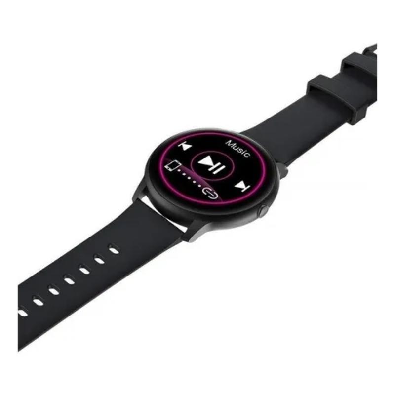 Smartwatch Imilab KW66 Smart Watch 1.28" caja 45.3mm de aleación de zinc black, malla black de silicona