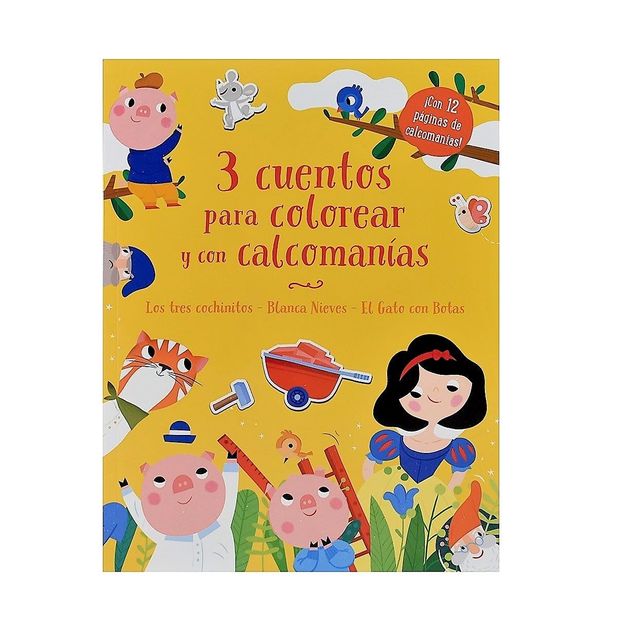 3 Cuentos Para Colorear Y Calcomanías Los 3 Cochinitos