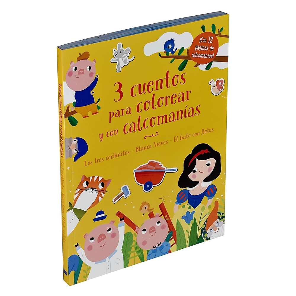 3 Cuentos Para Colorear Y Calcomanías Los 3 Cochinitos