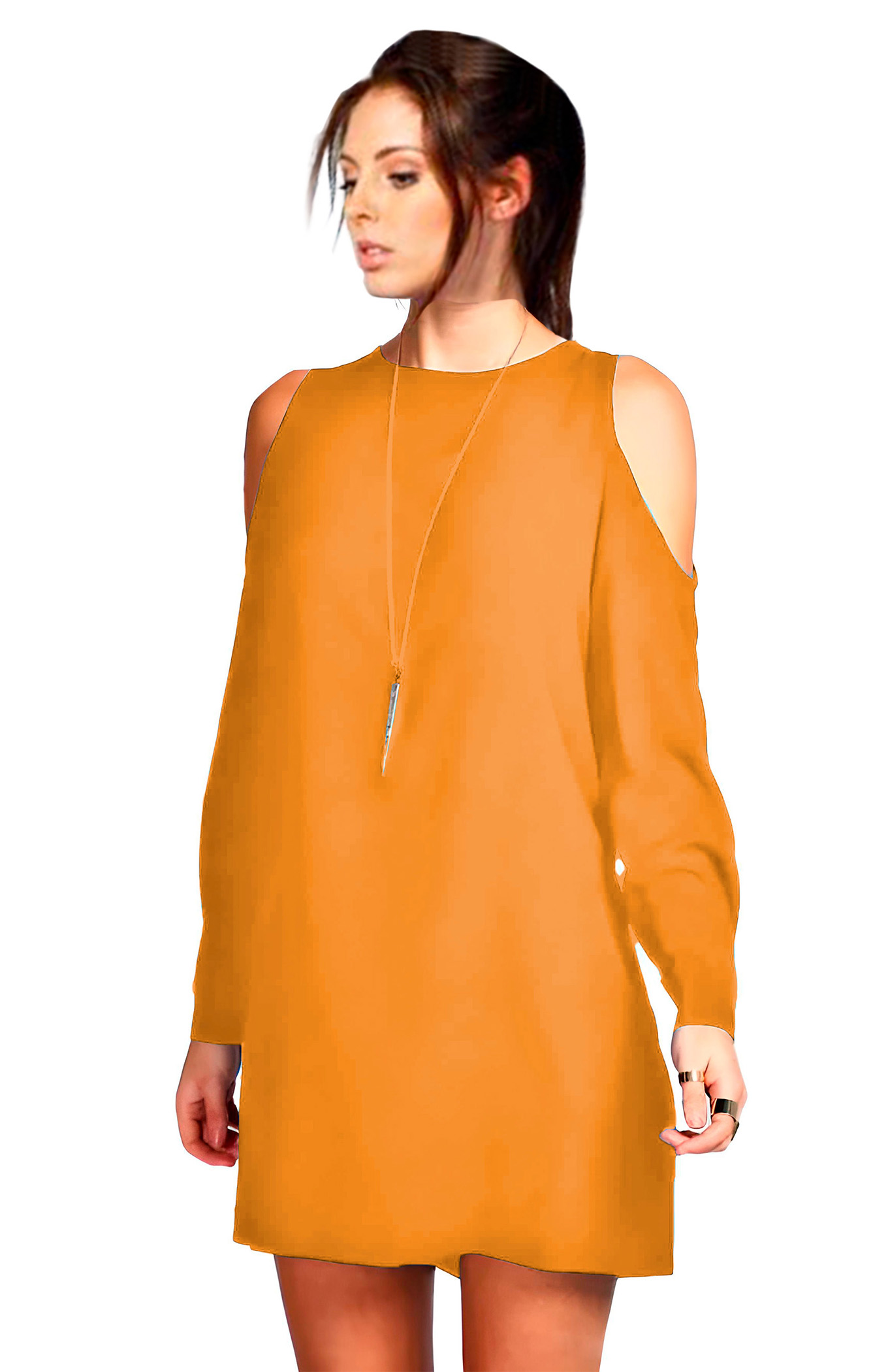 VESTIDO CORTO XALLY CON ABERTURA EN LOS BRAZOS PARA DAMA