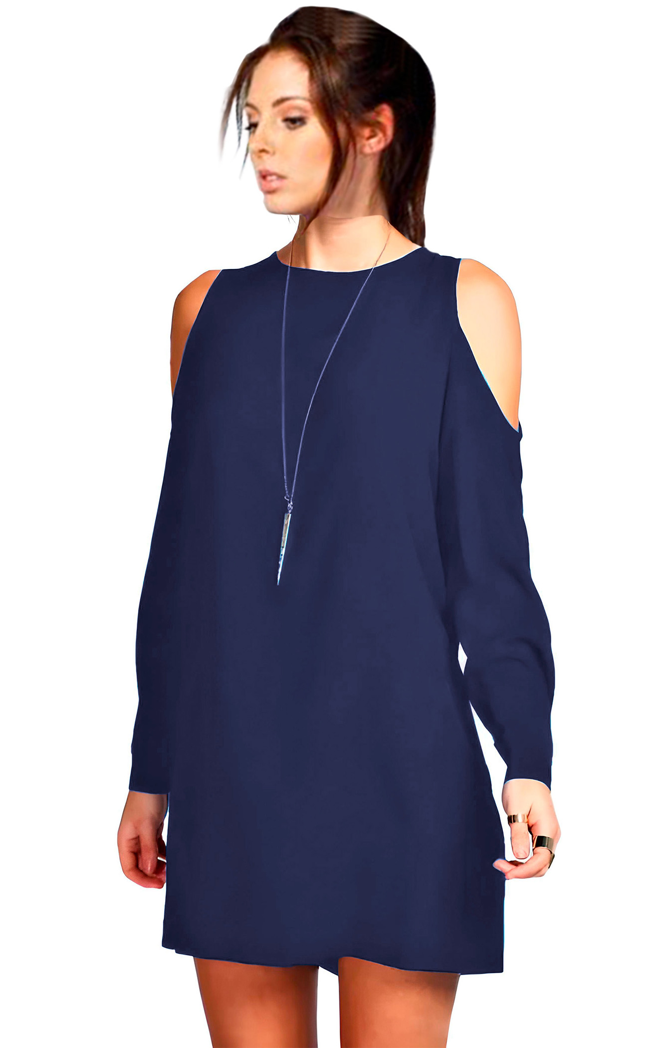 VESTIDO CORTO XALLY CON ABERTURA EN LOS BRAZOS PARA DAMA