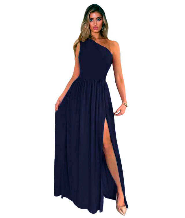 Maxi vestido cruzado con abertura