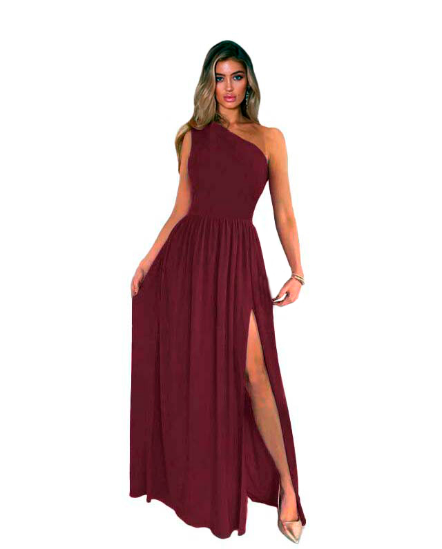 Maxi vestido cruzado con abertura