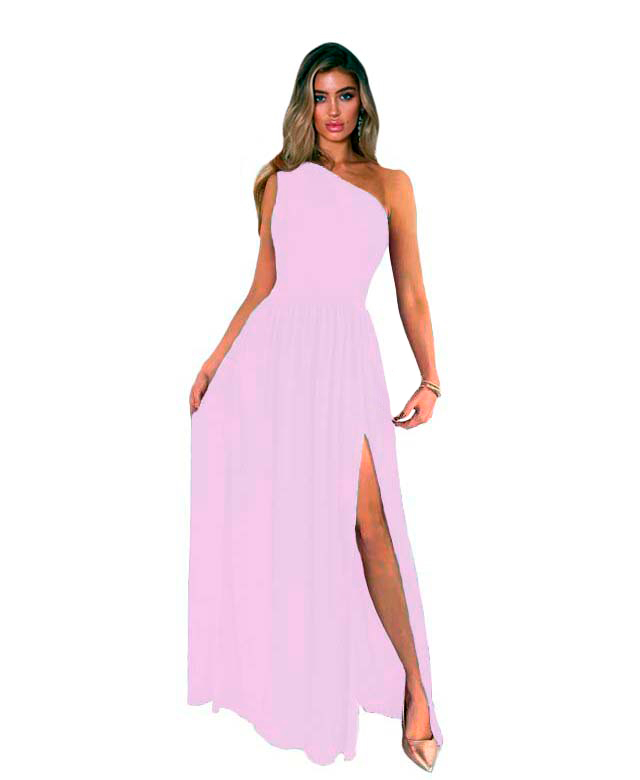Maxi vestido cruzado con abertura