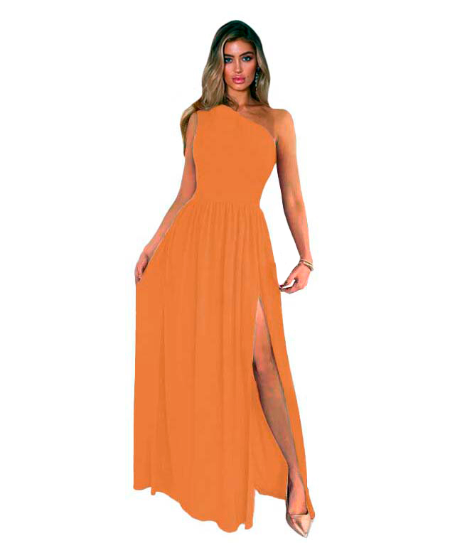 Maxi vestido cruzado con abertura