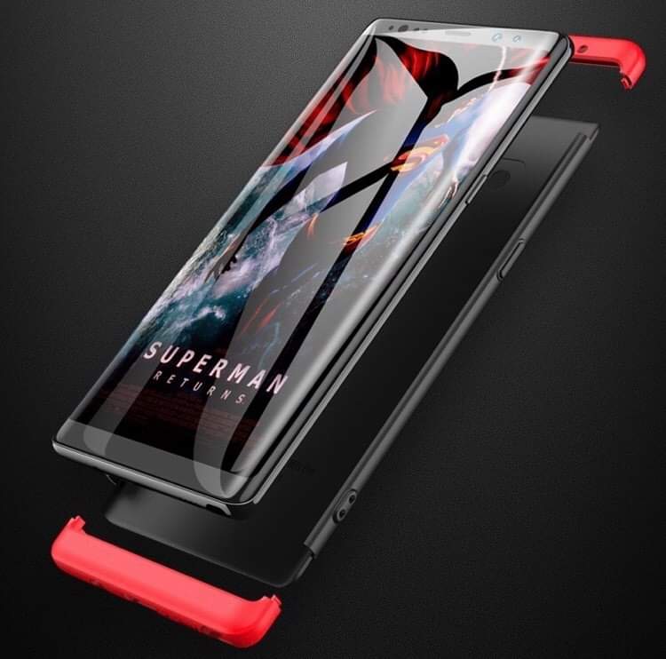 Protector de lujo fino Samsung Galaxy Note 9 negro con rojo